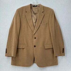 Jos A Bank‎ Suit Blazer Jacket Mens 43R Beige 100% Camel Hair 2 Button Sports